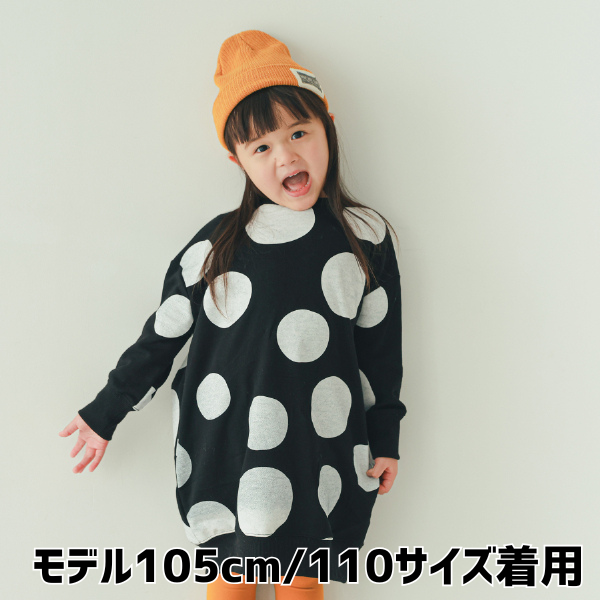 【25FW】ドット スウェットワンピース / ブラック