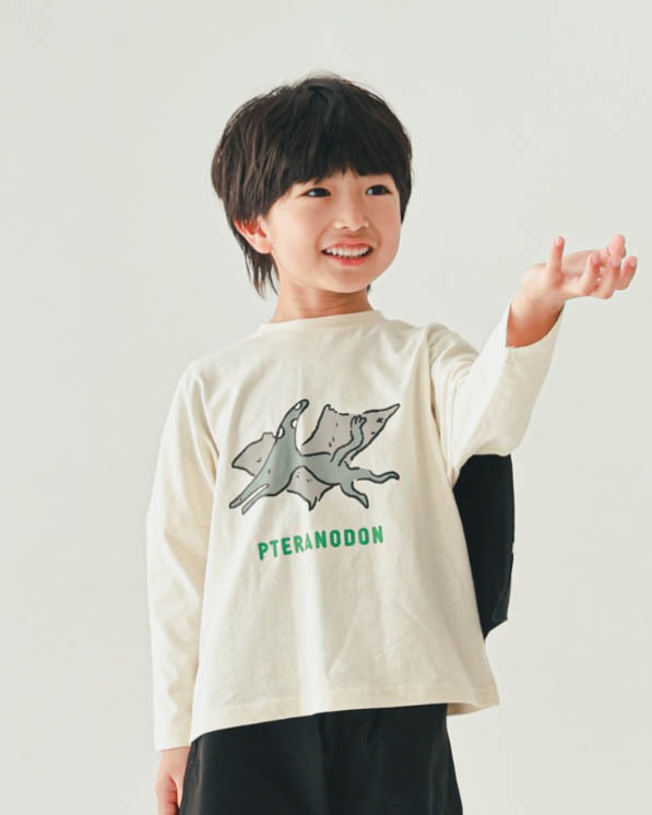【ニコフラート】プテラノドンロングＴシャツ / アイボリー