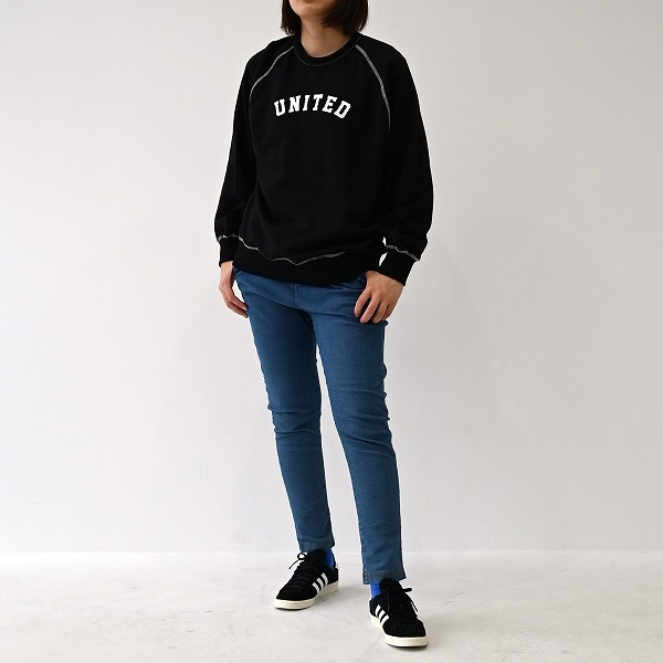 【定番】テーパードスリムデニムパンツ/ ブルー