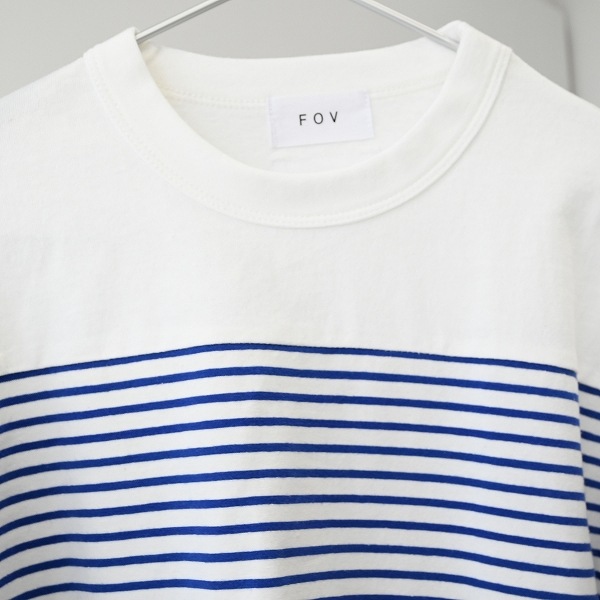 【25FW】ボーダー切り替え L/S Tシャツ / ホワイト