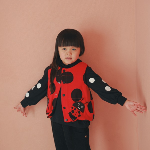 【25FW】てんとう虫 ベスト / レッド