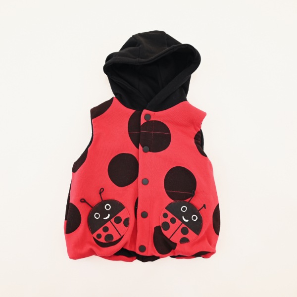 【25FW】てんとう虫 ベスト / レッド