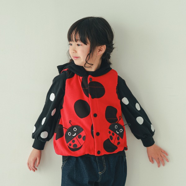 【25FW】てんとう虫 ベスト / レッド