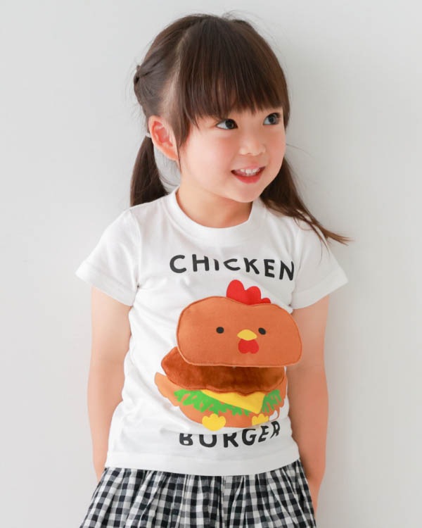 【26PS】チキンバーガーTシャツ / オフホワイト