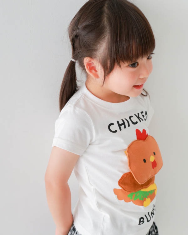 【26PS】チキンバーガーTシャツ / オフホワイト