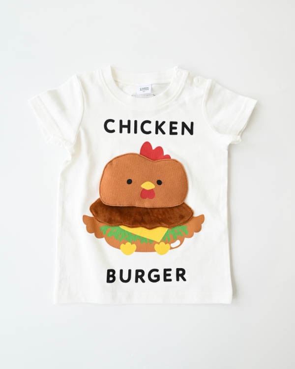 【26PS】チキンバーガーTシャツ / オフホワイト