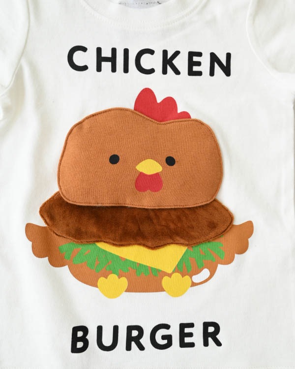 【26PS】チキンバーガーTシャツ / オフホワイト