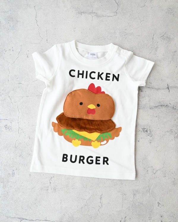 【26PS】チキンバーガーTシャツ / オフホワイト