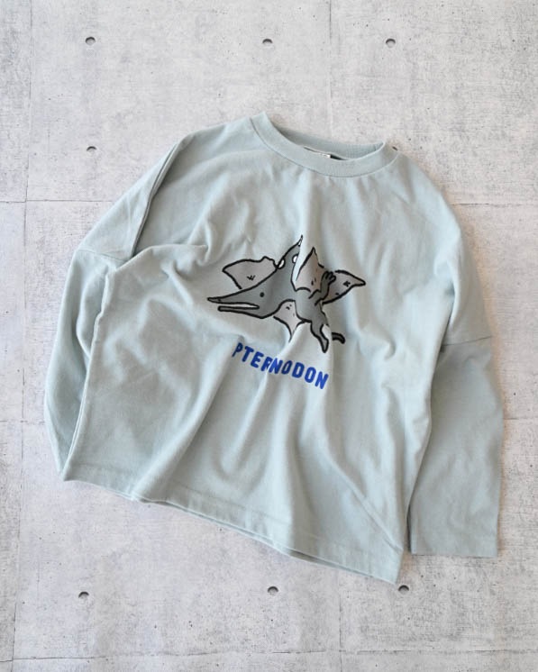【ニコフラート】プテラノドンロングＴシャツ / サックス