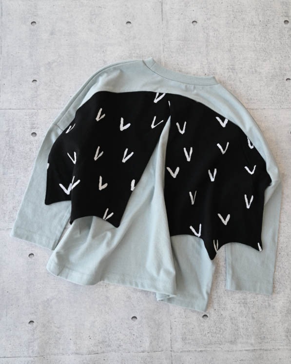 【ニコフラート】プテラノドンロングＴシャツ / サックス