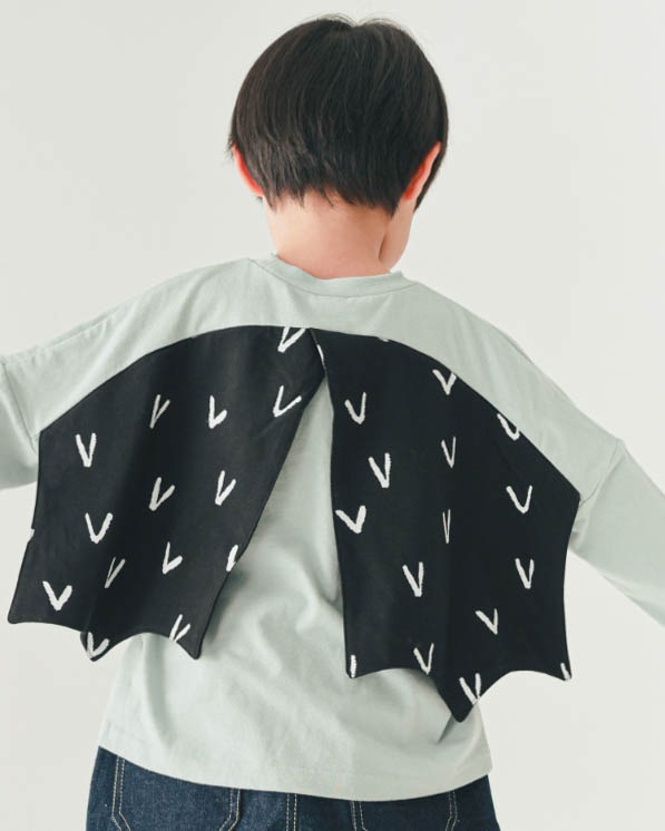 【ニコフラート】プテラノドンロングＴシャツ / サックス