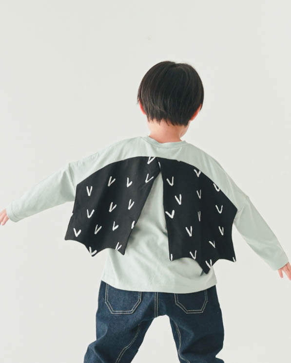 【ニコフラート】プテラノドンロングＴシャツ / サックス