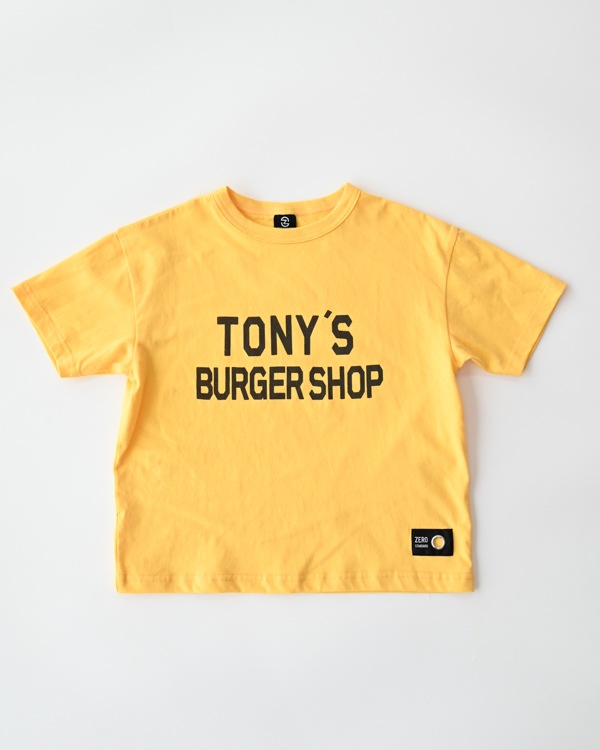 【ゼロスタンダード】TONY'S BURGER SHOP Tシャツ / イエロー