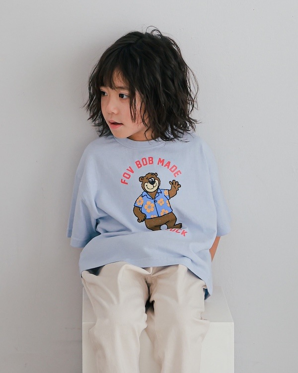 【フォブ】F/B BEAR Tシャツ / サックス