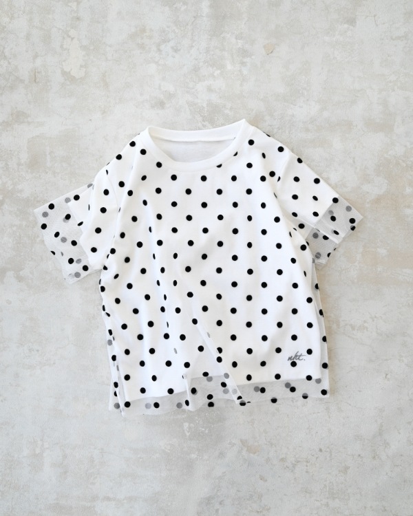 【エヌエイチティー】ドットチュール Tシャツ / オフホワイト