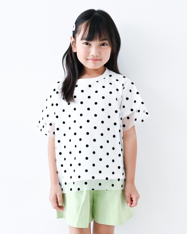 【エヌエイチティー】ドットチュール Tシャツ / オフホワイト