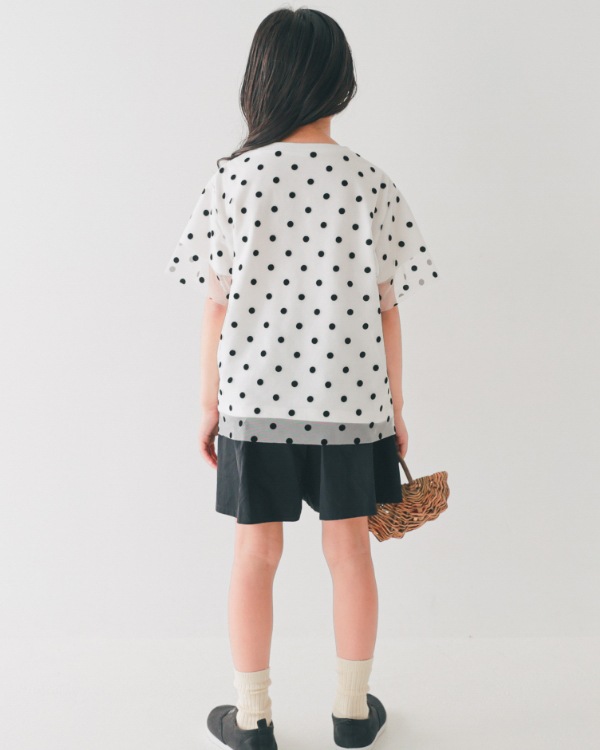 【エヌエイチティー】ドットチュール Tシャツ / オフホワイト