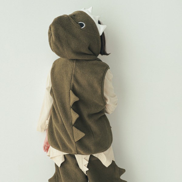 【25FW】恐竜 フリースベスト / オリーブ