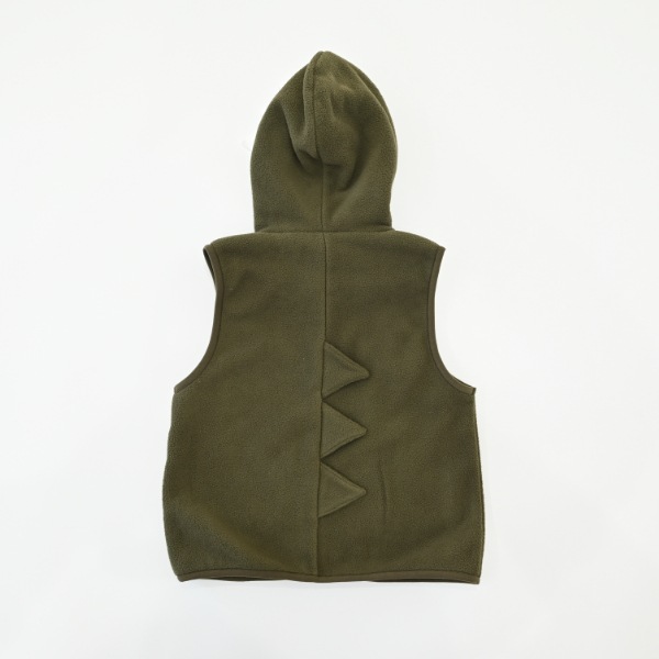 【25FW】恐竜 フリースベスト / オリーブ