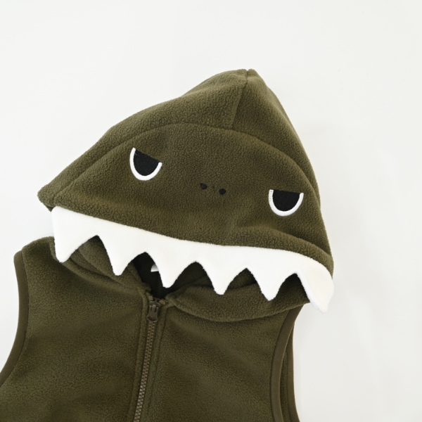 【25FW】恐竜 フリースベスト / オリーブ