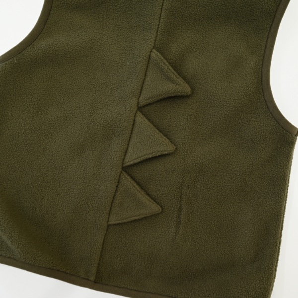 【25FW】恐竜 フリースベスト / オリーブ