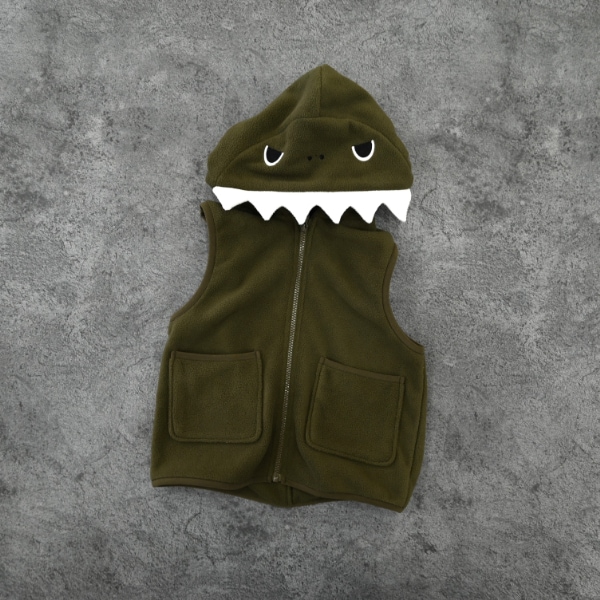 【25FW】恐竜 フリースベスト / オリーブ