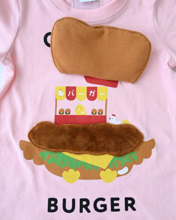 【26PS】チキンバーガーTシャツ / ピンク