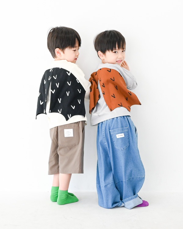 【ニコフラート】プテラノドンロングＴシャツ / グレー