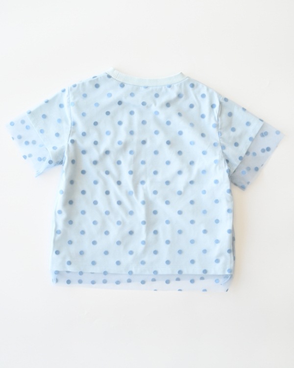 【エヌエイチティー】ドットチュール Tシャツ / サックス