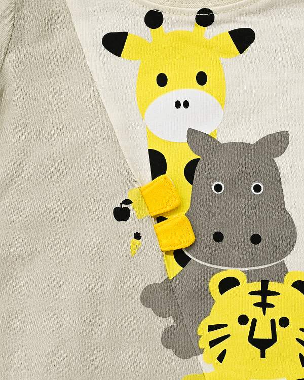 【チークルーム】アニマルズ Tシャツ / アイボリー  