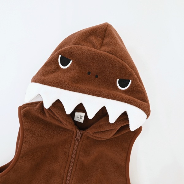 【25FW】恐竜 フリースベスト / ブラウン