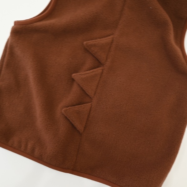 【25FW】恐竜 フリースベスト / ブラウン