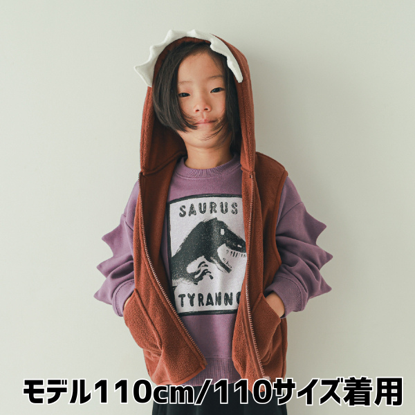 【25FW】恐竜 フリースベスト / ブラウン