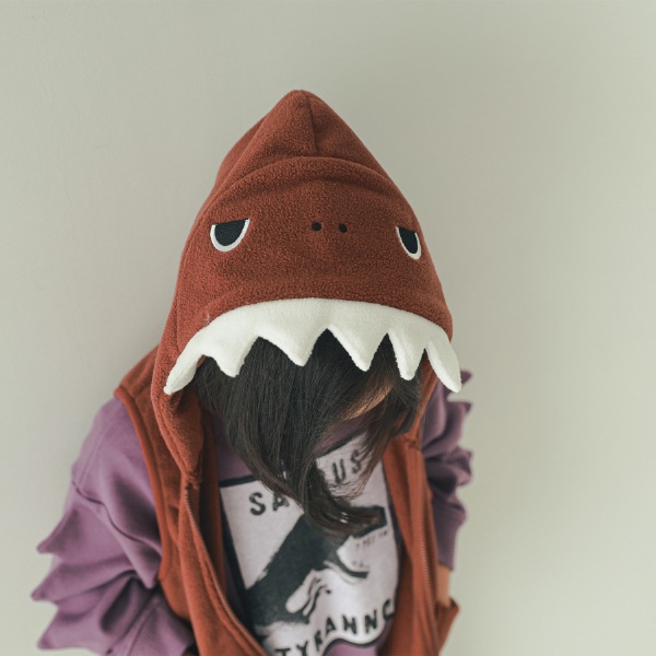 【25FW】恐竜 フリースベスト / ブラウン