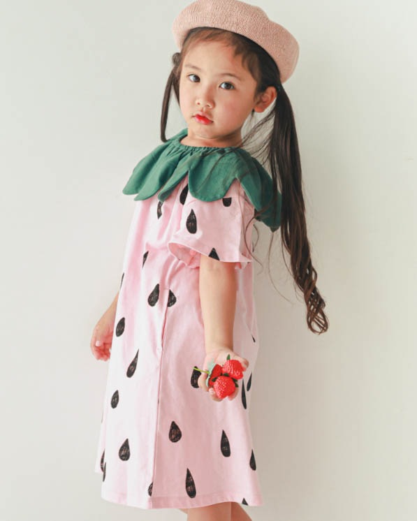 【26PS】いちごワンピース / ピンク