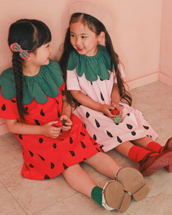 【26PS】いちごワンピース / ピンク