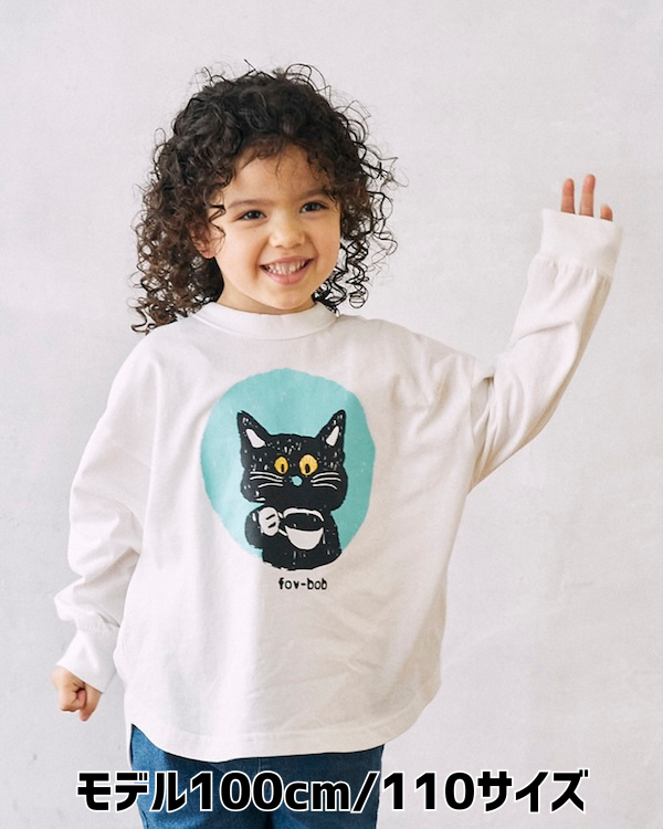 【フォブ】F/B CAT L/S Tシャツ / ホワイト