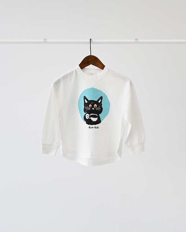 【フォブ】F/B CAT L/S Tシャツ / ホワイト