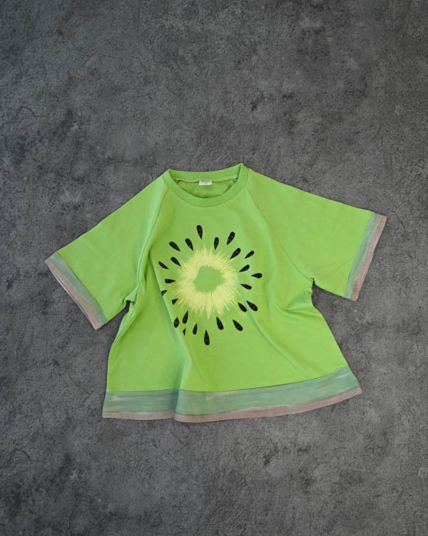 【ニコフラート】フルーツなりきり Tシャツ / グリーン