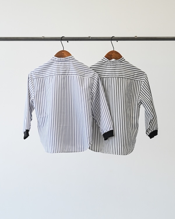 【ジェネレーター】ストライプシャツ / グレー