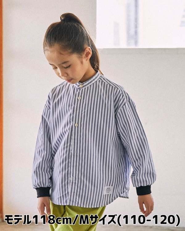 【ジェネレーター】ストライプシャツ / グレー