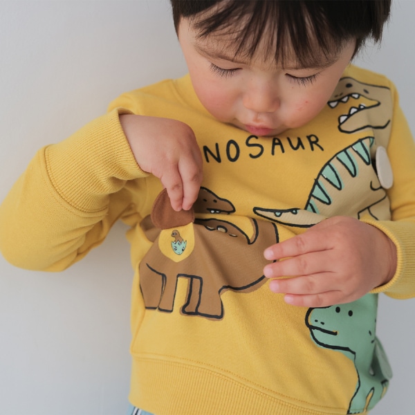 【25FW】恐竜 トレーナー / マスタード