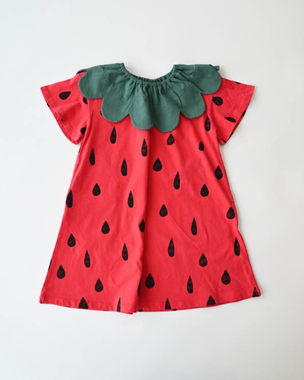 【ニコフラート】いちごワンピース / レッド