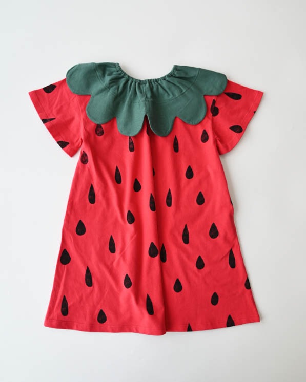 【ニコフラート】いちごワンピース / レッド