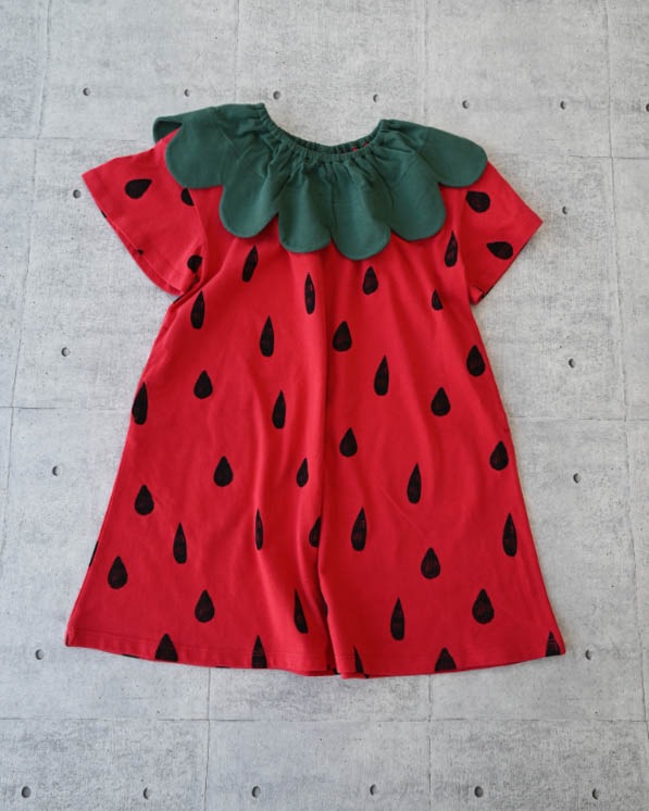 【ニコフラート】いちごワンピース / レッド