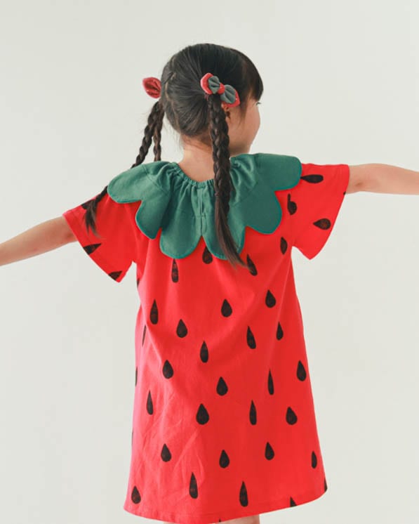 【ニコフラート】いちごワンピース / レッド