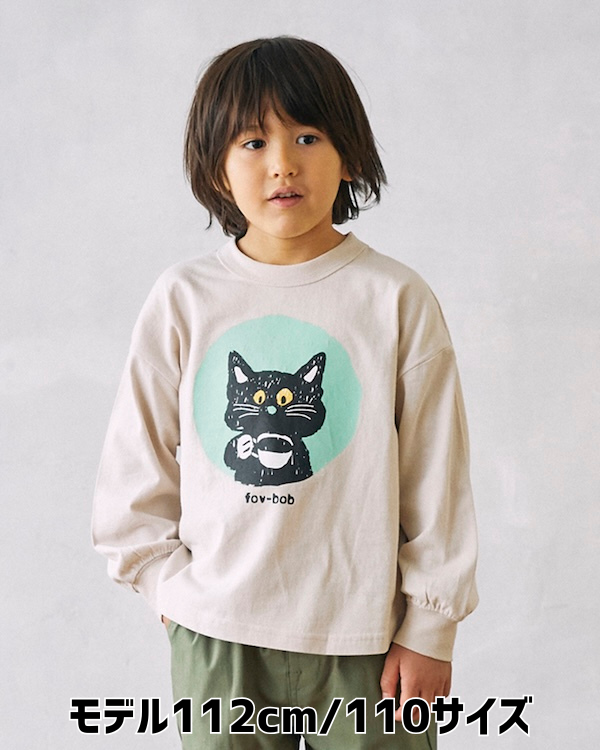 【フォブ】F/B CAT L/S Tシャツ / サンド