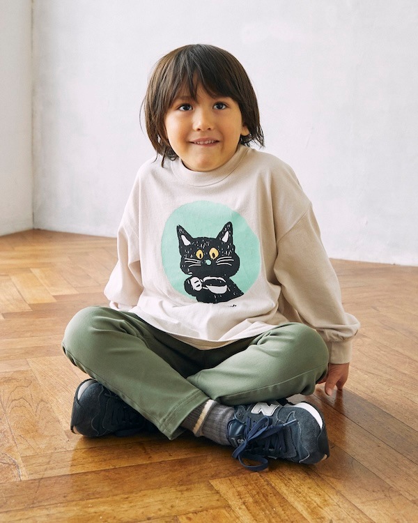 【フォブ】F/B CAT L/S Tシャツ / サンド