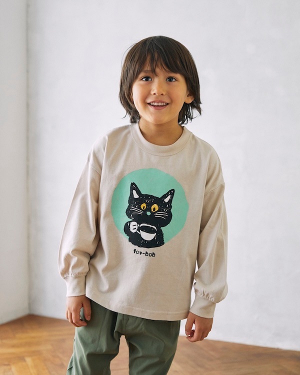 【フォブ】F/B CAT L/S Tシャツ / サンド