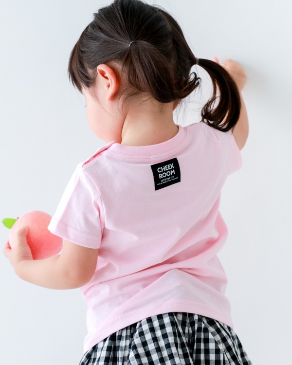 【チークルーム】パンダキッチン Tシャツ / ピンク